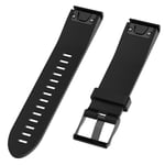 Garmin Fenix 6s & 6s Pro / 5s & 5s Plus Riflet Silikon Reim med Pinner - Svart