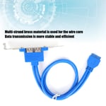 Double USB Baffle Cable Motherboard 19 Pin To Dual Port A Female Extension R GDS