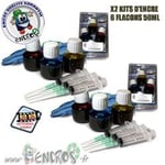RECHARGE ENCRE- CANON CLI526 - Pack X2 kits Encre Couleur