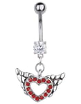 Heart Of An Angel Navelpiercing - Röd