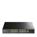 Cudy FS1018PS1 nätverksswitchar Fast Ethernet (10/100) Strömförsörjning via Ethernet (PoE) stöd Grå