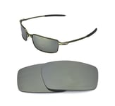 NEW POLARIZED CUSTOM TITANIUM LENS FOR OAKLEY SQUARE WIRE SUNGLASSES 58mm