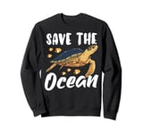 Vintage Sea Turtle Tortoise Marine Biology Save The Ocean Sweatshirt