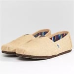 Toms Classic Burlap Espadrilles Men's Slip On Shoes Natural UK 8.5