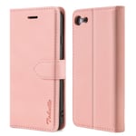 TOHULLE Case for iPhone 7 Plus iPhone 8 Plus, Premium Leather Wallet Case with Card Holder Kickstand Magnetic Closure Flip Folio Case Cover Compatible with iPhone 7 Plus/8 Plus - Rose Gold