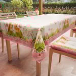 PETTI Artigiani Italiani - Nappe de Paques, Nappes Rectangulaire Anti Taches pour Pâques, Nappe de Table Rectangulaire 6 Places, 180x140 cm, Flora, 100% Made in Italy