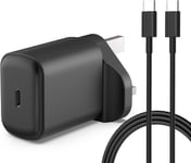 Samsung Charger, 45W Fast Charging Plug with 2M Cable for Galaxy S23/S23+/S23Ult