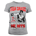 Hybris Ivan Drago - The Siberian Bull Girly Tee (Dark-Heather,L)