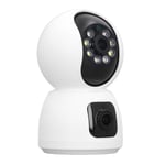 Dual Lens Indoor Camera 1080P Wireless WiFi Security Camera Color Night Visi