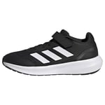 adidas RunFalcon 3.0 Elastic Lace Top Strap Shoes Running, Core Black/FTWR White/Core Black, 35 EU
