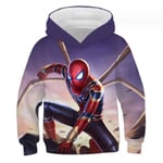 Pojke Flicka 3d Hoodie Mode Höst Vinter Spider-Man Sweatshirt B 160cm