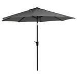 Brafab Cambre parasoll aluminium grå och tyg svart Ø250 cm