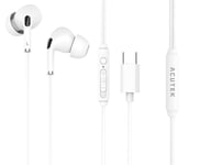 Acutek In-ear Headphones Usb-c Hvid Ce, Erp