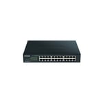 D-Link DGS-1100-24PV2/E Switch administrable Gigabit PoE 24 Ports avec 12 Ports PoE, Budget PoE de 100W, 802.3af/at, vlan, fonctionnalités de Couche