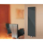 Schulte - Radiateur à eau chaude Lyon, noir, inertie fluide, vertical, raccord central 180 x 46 cm, 1100 w