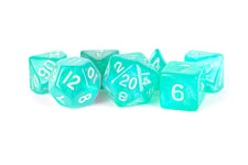 16mm Stardust Acrylic Poly Dice Set Turquoise