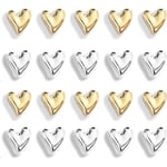 20 st Guld Kylskåpsmagneter Söta Hjärtformade Dekorativa Magneter Silver Kylskåpsmagneter Små Hemköksmagnetset C