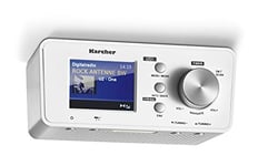 Karcher RA 2035D Radio-réveil avec Radio Dab+/FM 20 Stations et Bluetooth avec Alarme Double Alarme/minuteur de Compte à rebours LED
