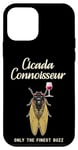 Coque pour iPhone 12 mini Funny Cicada Connnoisseur, Only the Finest Buzz, Wine