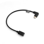 System-S USB 3.1 Type C (mâle) à Mini USB (Femelle) à 90 ° + Câble de Chargement et de données Adaptateur convertisseur câble rallonge env. 27 cm