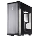 SilverStone SST-FT04B-W - Fortress Big Tower EATX ATX Computer Case, Silent High Airflow Performance, with Door, Window, black