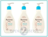 3x Aveeno Baby Daily Care Moisturising Lotion - Oatmeal | Unscented | 24h-250 ml