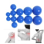 12-pack Silikon Koppar Set Akupunktur Kopping Terapi Set Professionell Kroppsmassage Vakuum Koppar Koppar Set