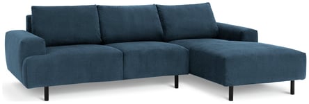 Habitat Julien Velvet Right Hand Corner Chaise Sofa - Navy