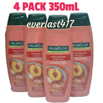 Palmolive Hair Shampoo 2 in 1 Naturals Hydra Balance Shampoo Peach&Honey~4x350mL