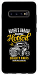 Coque pour Galaxy S10+ Roger's Hotrod Garage, voiture classique, Roger Design