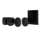 Arlo Pro3 Wireless Outdoor Home Security Camera System CCTV, 6-Month Battery, Colour Night Vision, 2K HDR, 2-Way Audio, Alarm, 4 Camera kit, With 90-day free trial of Arlo Secure Plan, Black