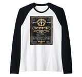Scotch Whiskey Label Booze Father's Day Bachelor Party Gift Raglan Baseball Tee