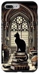 Coque pour iPhone 7 Plus/8 Plus Cat Dark Academia Aesthetic Book Lover