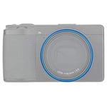 Anneau en métal pour appareil photo numérique Ricoh GR III GRIII GR3, remplace le bouchon original Ricoh GN-1, cache objectif pour décoration d'objectif d'appareil photo – Bleu