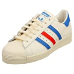 adidas Superstar 82 Mens White Blue Red Fashion Trainers - 7 UK