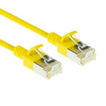 ACT DC7803 Câble réseau CAT6a, U/FTP LSZH, fin, 3,8 mm, flexible, sans accroc, avec fiche RJ45, pour une utilisation dans les centres de données, 3 m, jaune