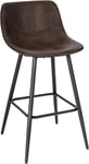 Rootz Vintage Barpall - Bänkpall - Justerbar Barstol - Bekväm, hållbar, enkel montering - Imiterat läder och metall - 43cm x 63cm x 33cm