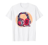 Gamer Headphones Cool Gaming Music Microphone Sound T-Shirt