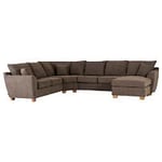 Scapa Manchester hörnsoffa med divan tyg brun B368 cm