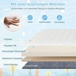 3 i 1 sidosäng resesäng baby med madrass babysäng 6 fack höjdjusterbar med förvaringskorg grå