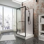 Schulte - Cabine de douche intégrale avec porte pivotante, verre 5 mm, cabine de douche complète Jersey 90 x 90 cm