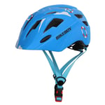 BIKEBOY Cute Cloud Bike Helmet, Road Cycling Helmet for Kids Boys Girls with Rear Light, Adjustable Size Detachable Pads Lightweight Helmet Safety Protection