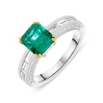 18ct White Gold 1.76ct Emerald Diamond Emerald Cut Ring