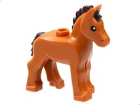 LEGO Animal Dark Orange Horse Foal Dark Brown Mane and Tail Minifigure