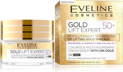 Eveline Cosmetics Gold Lift Expert Multi-Nourishing Cream-Serum with 24K Gold 50
