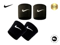 Nike Swoosh Double Wristband Sweatband Gym Stretch Run Training Tennis Sportband