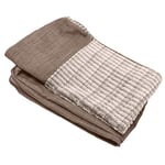 FurHaven Housse de Rechange en Fausse Fourrure et Lin performant pour lit de Chien – Lavable en Machine – Fumée de Bois, Taille L