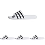 adidas Unisex Adilette Aqua Slides, Ftwr White/Core Black/Ftwr White, 10 UK (Pack of 4)
