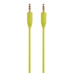 HAMA Slim Minijack Kabel 3,5mm-3,5mm - Guldbelagt - Grøn - 0.75m