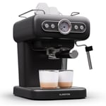 Klarstein - machine à expresso porte-filtre avec mousseur à lait mini machine à expresso rétro 12 l avec porte-filtre petite machine à café 950 w